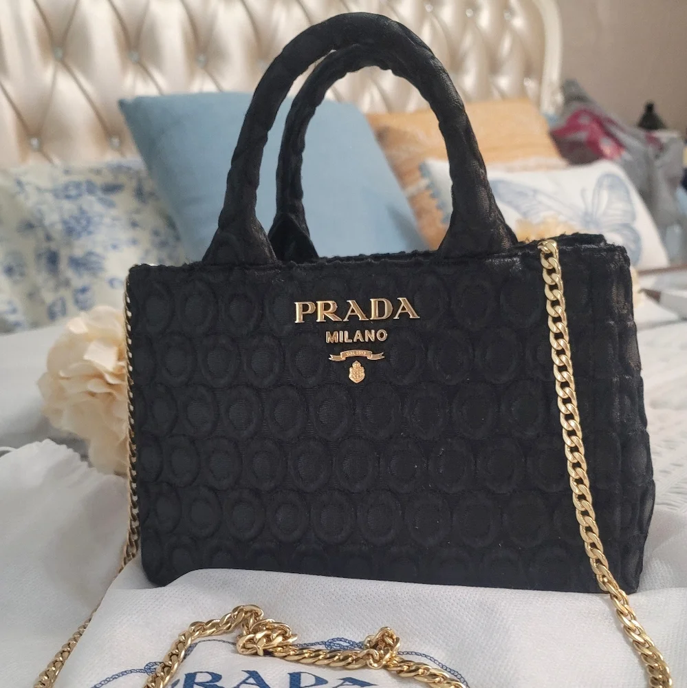 Prada Black Quilted Handbag - Picture 1 of 16